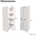 JOYSOURCE Tall Kitchen Pantry Cabinet with Pull-Out Shelves Large 2- Door Free Standing Storage Cabinet for Food, Spice White