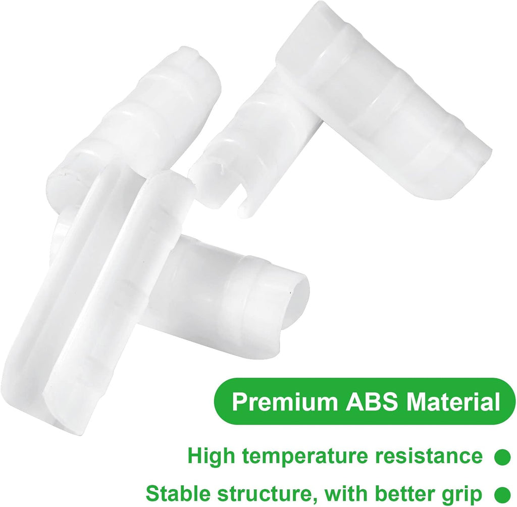 50 PCS 1 inch Greenhouse Clamps Clips White ABS Snap Clamp Tube Clip Garden Buildings Tube Clip for Greenhouse Film, Sunshade Nets, Frame Shelters (Inner dia: 1 in & Outer dia: 1.26 in)