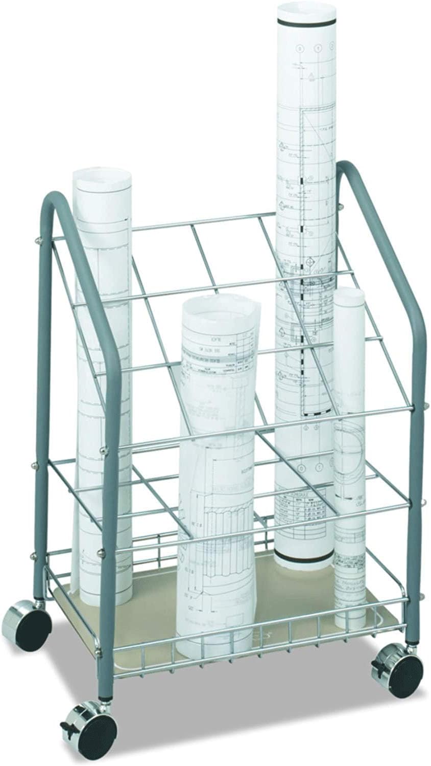 Safco 12 Compartment Tubular Steel Wire Mobile Roll File |100lbs Total Load Capacity | Easy Visibility & Access | Storage Home, Office & Classroom