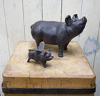 NACH Cast Iron Flying Pig Garden Statue - Black Door Stopper, Rustic Decor Sculpture, Paperweight, Outdoor Statue - 5.5x3.5x3.9 Inch, JS-92-040