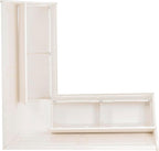 Linon Harris White Corner Breakfast Nook - Nook Only, Table is NOT included! 20.88D x 61.88W x 36.63H in