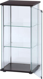 Fuji Boeki 96049 Collection Case, Figure Case, 3 Tiers, Width 16.7 x Depth 14.4 x Height 33.9 inches (42.5 x 36.5 x 86 cm), Brown, Tempered Glass, Full Glass,