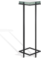 SAFAVIEH Couture Collection Giabelle Black/Clear Cast Glass Drink Table (Fully Assembled)