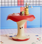 Cute Apple-Shaped Accent Table, Resin Fruit-Shape Side Tables, Small End Table Living Room, Sofa, or Reading Corner