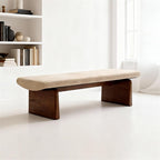 Modern Wooden Sofa Bedroom Bed end Bench Hotel Leisure Entryway(Large)