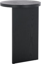SAFAVIEH Home Collection Barashi Black Asymmetrical Round Top End Table