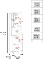 Kitchen Pantry, 4 Doors, 4 Shelves,for use in Restaurants