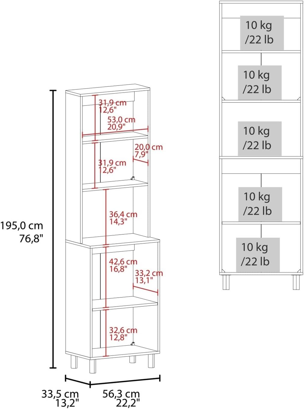 Kitchen Pantry, 4 Doors, 4 Shelves,for use in Restaurants