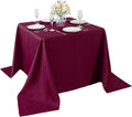 Cupuamon Square Tablecloth 90x90 inch Washable Polyester Fabric Table Cloth for Wedding Party Dining Banquet Decoration（90x90,Burgundy）