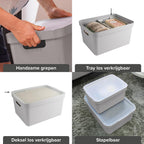 Sunware Sigma Home Storage Box, Light Grey, 32 Litre