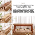 Solid Wood Bench, Rustic Skinny Wood Bench for Entryway, Narrow Bench Dining Bench Farmhouse Wooden Dining Bench Long Entryway Bench, Easy to Assemble(White,39.4" Lx11.8 Wx16.9 H)