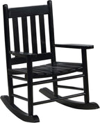 Black Slat Back Youth Rocking Chair