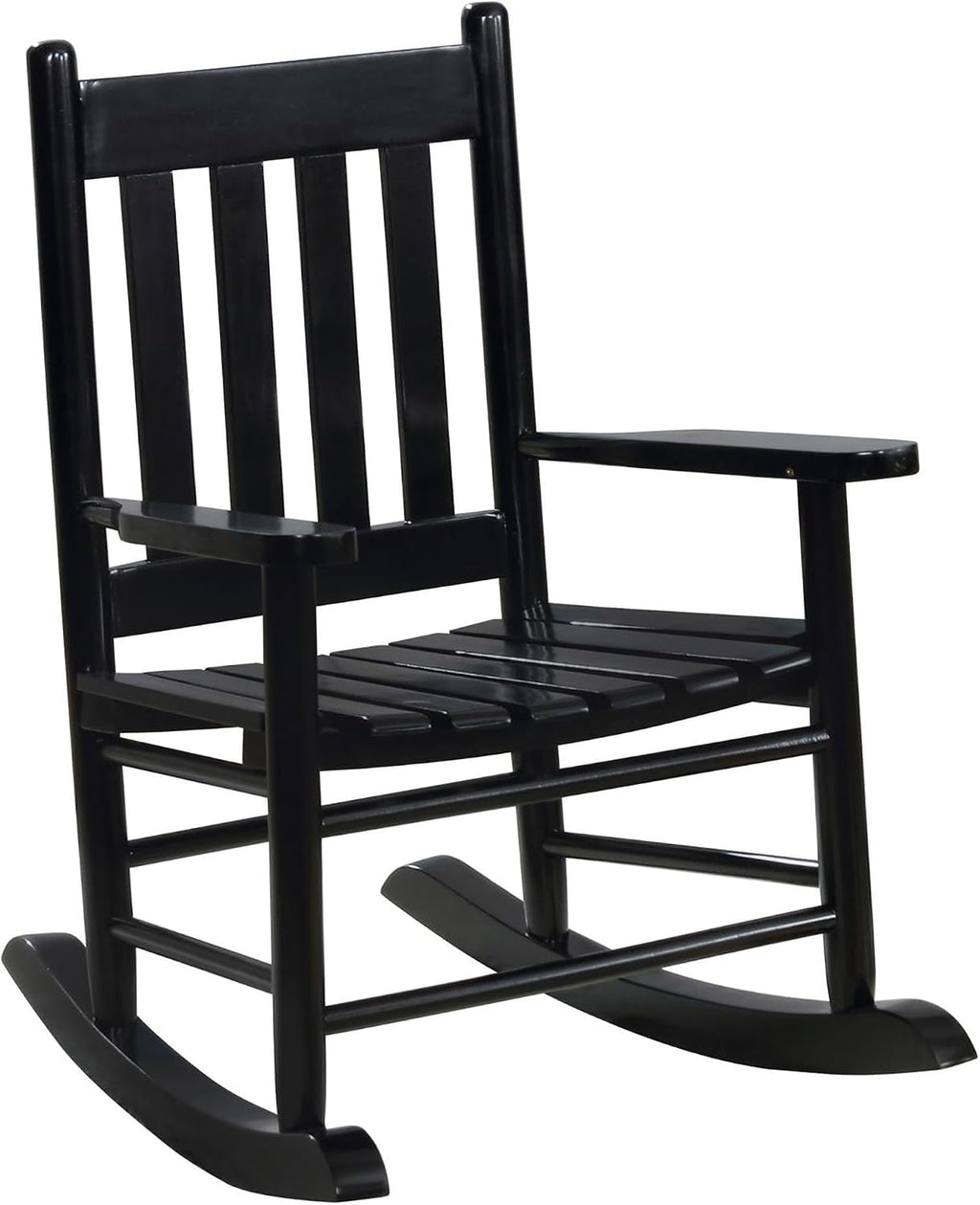 Black Slat Back Youth Rocking Chair
