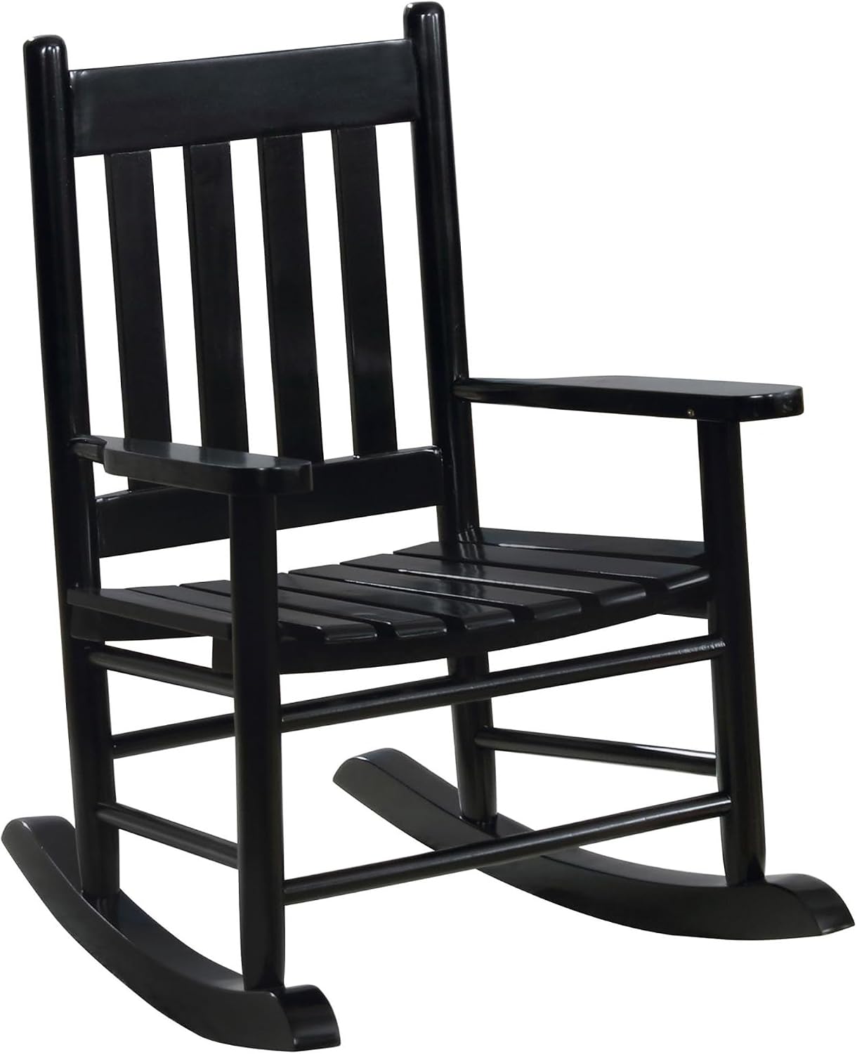 Black Slat Back Youth Rocking Chair