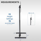 VIVO Black TV Floor Stand for 13 to 65 inch Screens, STAND-TV08 | Adjustable TV Stand for LCD LED OLED 4K Smart Flat and Curved Monitor Panels, Max VESA 400x400, Holds 44 lbs