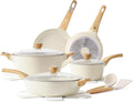 SENSARTE Ceramic Cookware Sets, Pots and Pans Set Non stick, 14-Piece Induction Cookware, Non toxic Healthy Non Stick Kitchen Cooking Set, with Frying Pans Set, PFAS PTFE PFOA PFOS Free