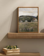 InSimSea Framed Wall Art for Living Room Vintage Landscape Wall Prints Framed Canvas Art Wall Decor Abstract Serene Countryside Scene Wall Prints Mid Century Modern Decor for Bedroom Office 11x14in