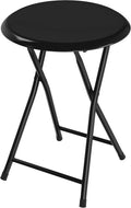 Folding Stool - Portable Backless 18-Inch Stool with 225lb Capacity, Single | Collapsible Counter Bar Stools, Compact Folding Chair, for Kitchen or Rec Room, Camping, Indoor and Outdoor by Lavish Home