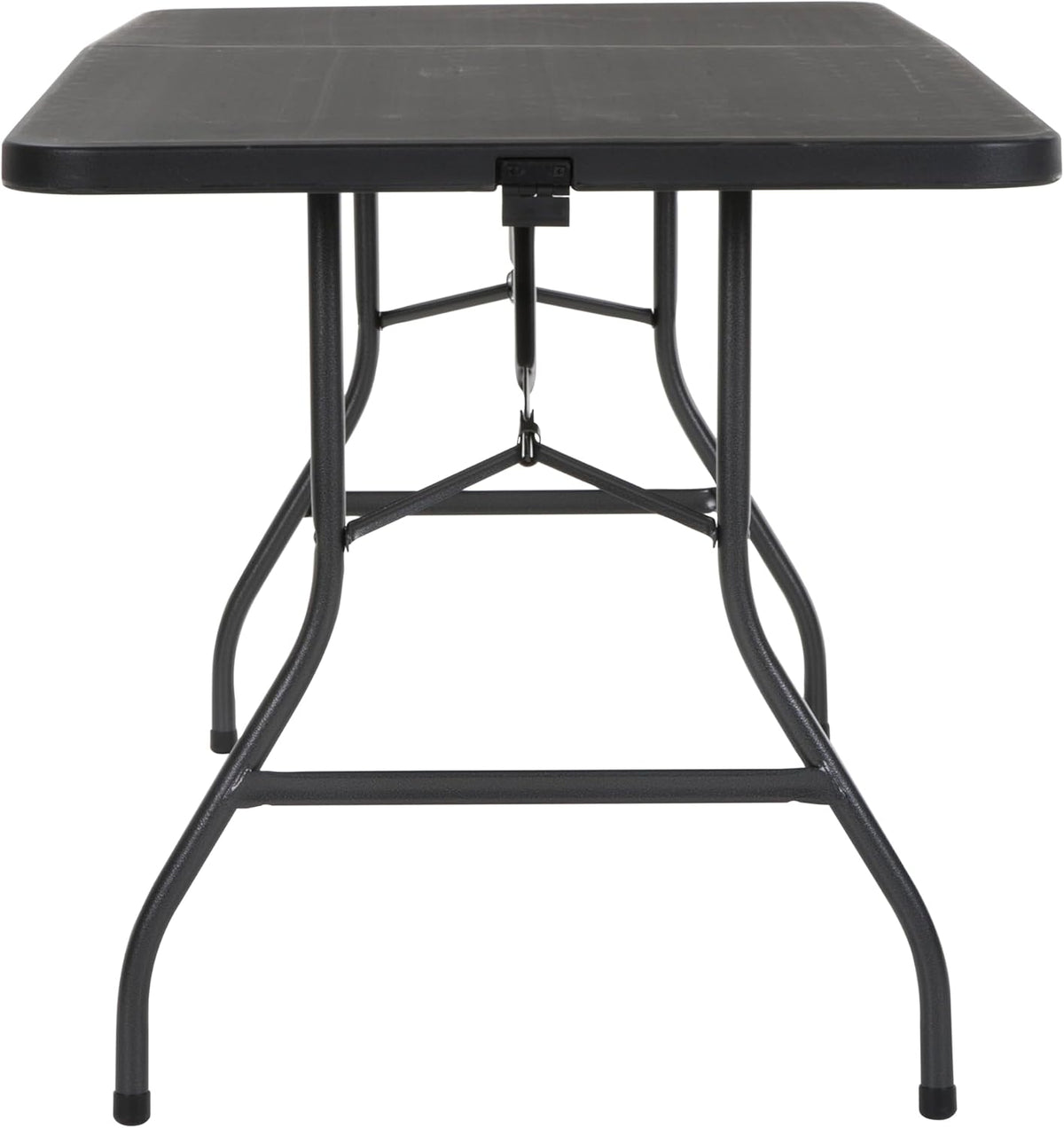 COSCO 6 ft. Fold-in-Half Banquet Table w/Handle, Black