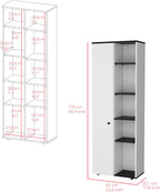 Multistorage Kitchen Pantry Lane, Kitchen, White/Black