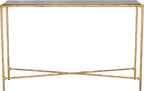 SAFAVIEH Couture Collection Jessa Brass Base & Black Marble Top Rectangular Console Table, Fully Assembled