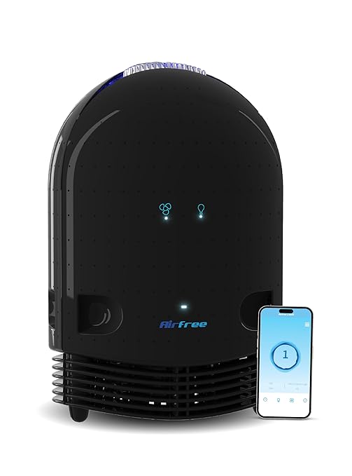 Airfree P3000 New 2025 Design, Silent, Maintenance-free, filterless, efficiently destroys mold, allergens, bacteria, viruses. Air Sterilization core lasts up to 20 years, Extra boost when needed