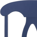 SAFAVIEH Home Collection – Hannelore Solid Wood Dining Arm Chair, Dark Blue Finish, Classic Transitional Seating Design (DCH6907D)