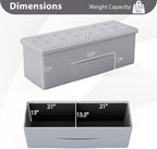 Giantex 43 Inches Folding Storage Ottoman Bench, Upholstered PU Leather Storage Chest with Side Pocket, Padded Seat, End of Bed Bench, Collapsible Ottoman Foot Rest for Living Room, Bedroom & Entryway