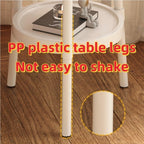 2 Tier Portable End Table, Decorative Side Table, PP Plastic Coffee Table, Modern Corner Table for Living Room, Bedroom, Balcony(Pink)