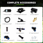 REPTI ZOO Misting System with Timer, Reptile humidifier with 4 Spray Nozzles & 2 Drip Nozzles, Low Noise Self-Priming Pump, Mister System for Reptile Amphibians Habitat, Botanical Gardens