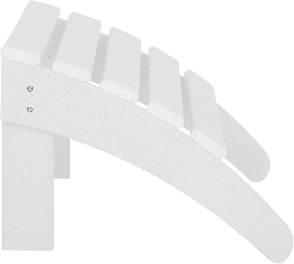 WestinTrends Outdoor Patio Adirondack Ottoman Foot Rest, All Weather Poly Lumber Foot Stool for Adirondack Chair, Widely Used for Outside Porch Pool Lawn Backyard, White