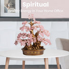 Natural Rose Quartz Tree Large,18" Chakra Crystal Tree(1,300 Gemstone Count) Healing Properties - Bonsai Feng Shui Money Tree for Love Self Care Home Office Decoration