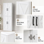 Kitchen Pantry Storage Cabinet, 68" Tall White Food Pantry Cabinet with Doors and Adjustable Shelves, Freestanding Farmhouse Storage Cabinet for Kitchen, Dining Room, Bathroom, Laundry Room (White)