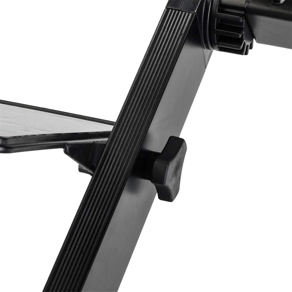 360-Degree Rotation Multifunctional Portable Folding Table with Fan & Mouse Black
