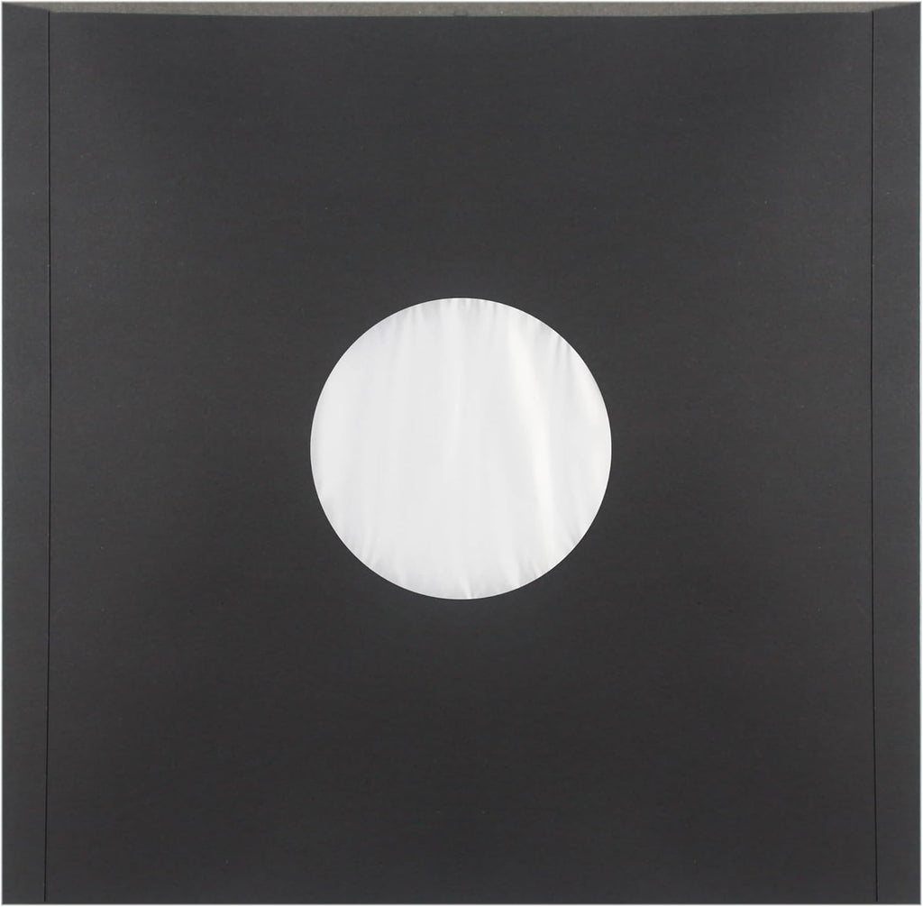 12" Premium Black Polylined Record Inner Sleeves - Archival Quality, Heavyweight Paper & Plastic #12IABK (250)