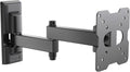 Space System FULLMOTION 100, Double Arm Wall Mount for 14'' to 25'' Flat Screen TV, VESA 50-75-100, Colour Black