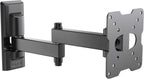 Space System FULLMOTION 100, Double Arm Wall Mount for 14'' to 25'' Flat Screen TV, VESA 50-75-100, Colour Black
