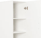 71" Spice Cabinet Pantry Cabinet for Kitchen, Tall Slim Storage Cart with Door & 3-Tier Shelf, Narrow Side of Fridge Next to Fridge Storage, Freestanding Narrow Pantry Cabinet for Small Spacem, White
