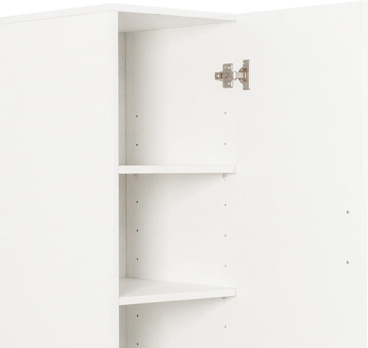 71" Spice Cabinet Pantry Cabinet for Kitchen, Tall Slim Storage Cart with Door & 3-Tier Shelf, Narrow Side of Fridge Next to Fridge Storage, Freestanding Narrow Pantry Cabinet for Small Spacem, White