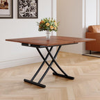Adjustable Height Coffee Table to Dining Table, Lift Top Foldable Dining Table with Expandable Top & Wheels, Convertible Coffee Table for Small Spaces & Apartments