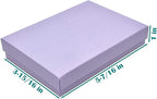 TheDisplayGuys - 25-Pack #53 Kraft Paper Cardboard Gift Boxes/Jewelry Cases w. Cotton Padding & Lid - Light Lavender - (5.4" x 3.9" x 1.0")