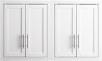 Crosley Furniture Savannah 2-Piece Wall Storage Cabinet, Cabinets for Laundry, Bathroom, Kitchen, White