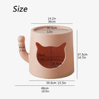Side Table with Cat Nest End Tables Accent Tables Nightstand Bedside Tables for Home Small Spaces Home Furnishing(Pink)