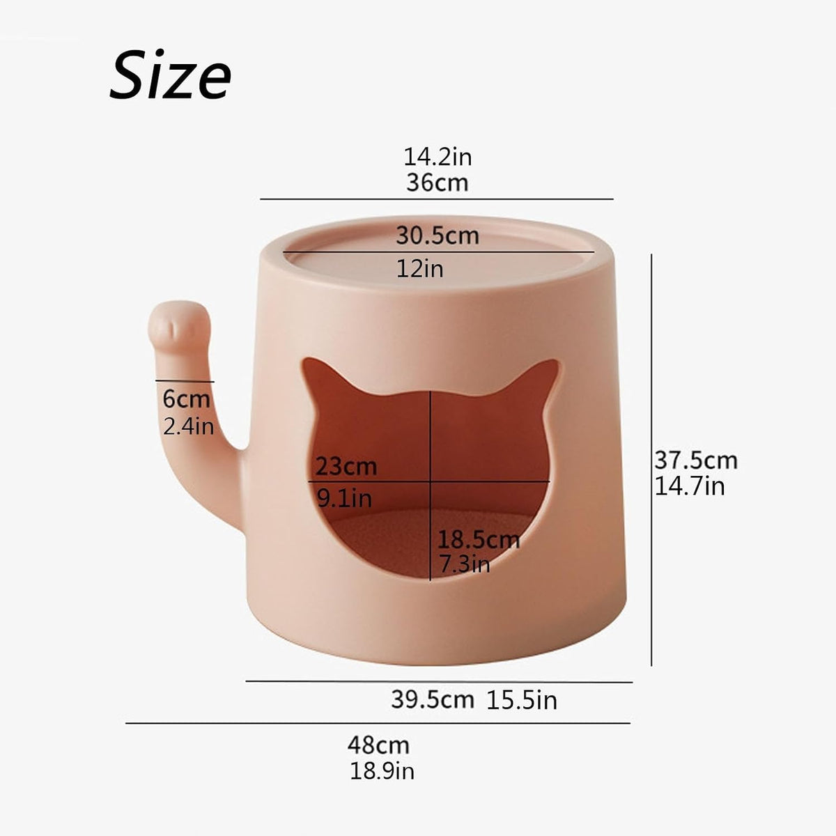 Side Table with Cat Nest End Tables Accent Tables Nightstand Bedside Tables for Home Small Spaces Home Furnishing(Pink)