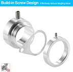 Flag Pole Rings, 1" Spinning Flagpole Ring Clips, 2 Pcs Aluminum Alloy & Steel 360° Rotating Anti Wrap Flag Mounting Rings with Snap Carabiners for 0.75-1.02 Inch Diamete Flagpole (Φ1, Silver)