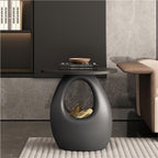 Round Side Table, Nightstand, Stylish Sofa Accent Table, Suitable for Living Room, Bedroom, Balcony