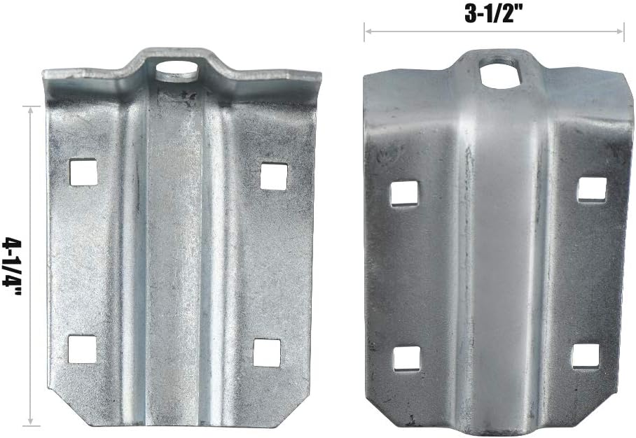 HOME MASTER HARDWARE Box Rail Hanger Kit 2 Set,Exterior Barn Door Hardware Kit,Each Rated Safe Working Load 225 lbs,Zinc Plated