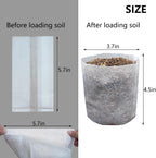 Belit Nursery Growing Bags, 200 Pcs Fabric Seedling Pots Non-Woven Pouch for Gardening Seed Plant Bag, Potato, Flower, Tomato Plant Starts (5.7" x 5.7 ")