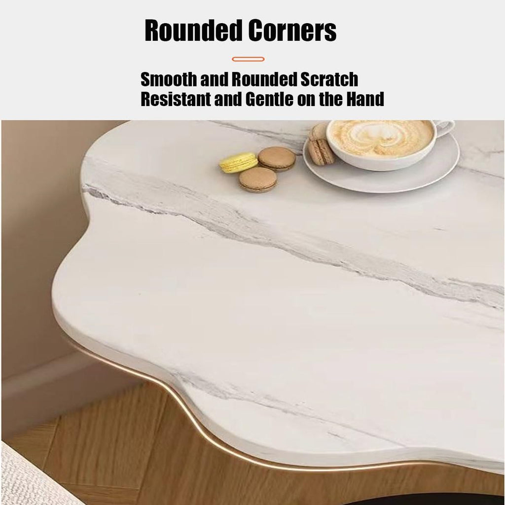 C Shaped End Table Sofa Couch Side Tables with Storage Shelves Nightstand for Living Room Bedroom Office No Discoloration After Long-Term use Easy Assembly(Brown)