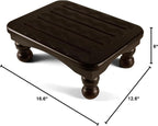 URFORESTIC Solid Wood Bed Step Stool Super Large/Bedside Steps for High Beds/Solid Wood Super Sturdy Hold Up to 500 LBS (Dark Walnut)
